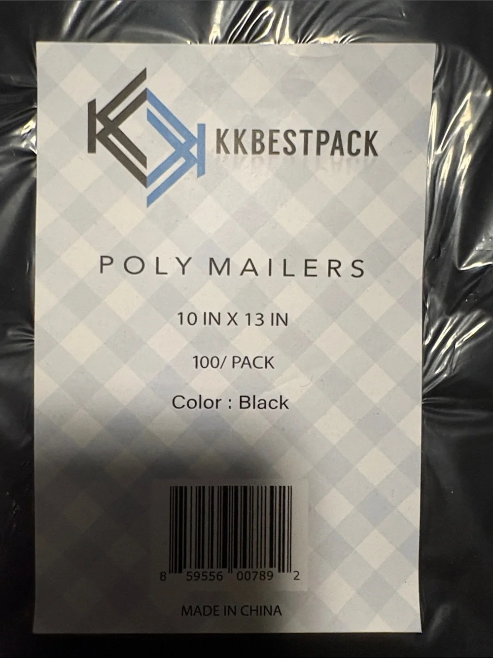 KKBestPack Black Poly Mailers - 10 x 13 in, 100 Pack